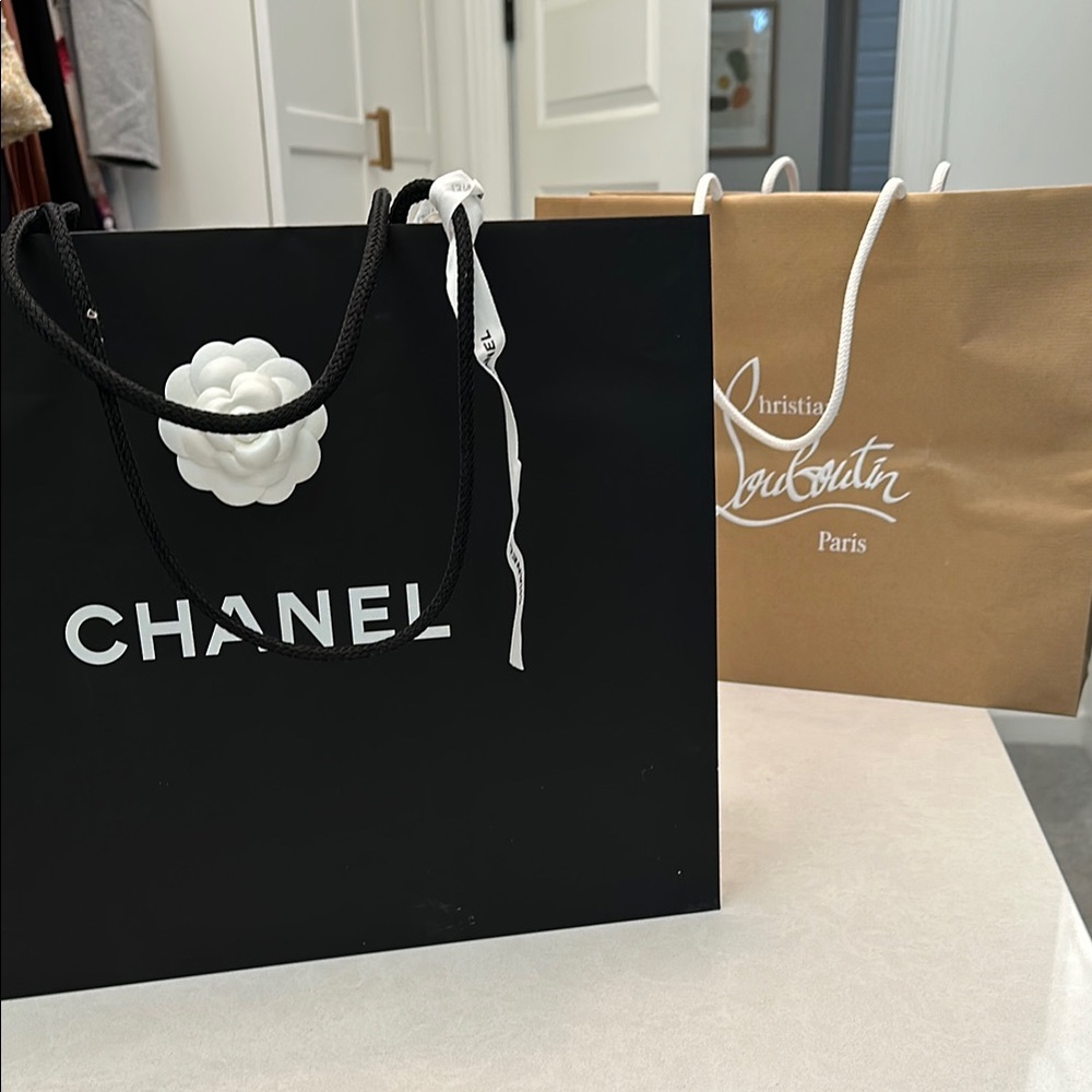 Chanel and Christian Louboutin Shopping Bags